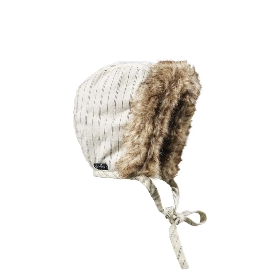 Babymössa Vintage Varmfodrad - Pinstripe