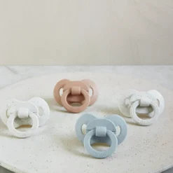 Bambunapp Naturgummi Nyfödd - Vanilla White