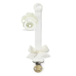 Binky Bloom Napp & Napphållare Set - Vanilla White