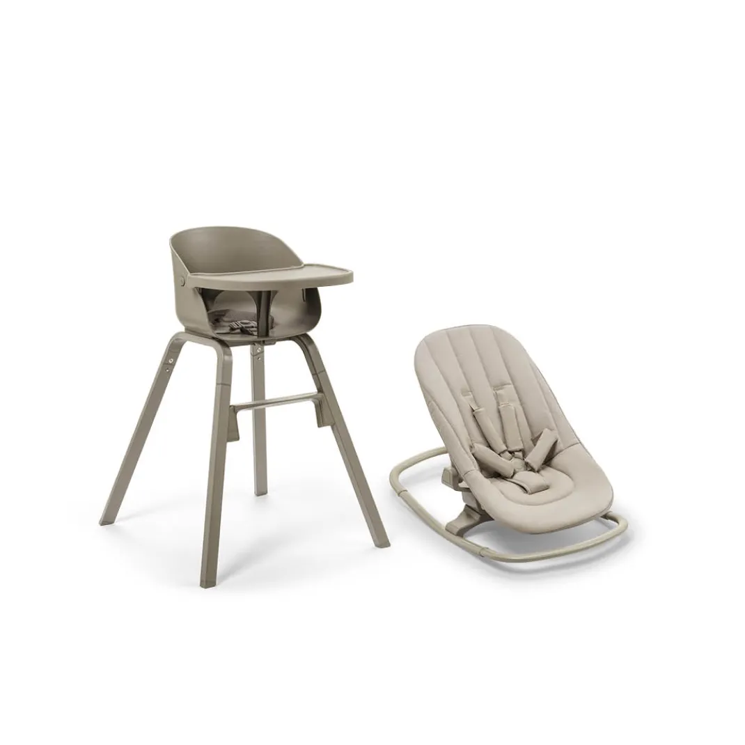 Elodie GRACE Barnstol & Babysitter Set - Tender Taupe
