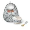 Haklapp & Silikonskål Set - Garden Leo Toile