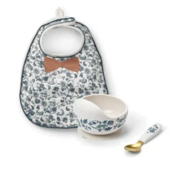 Haklapp & Silikonskål Set - Garden Leo Toile
