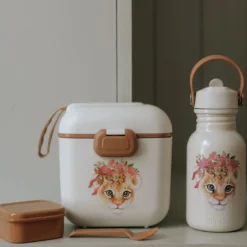 Lunch & Snack Box - Rosy Bow Leo