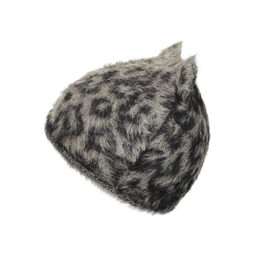 Pälsmjuk Stickad Mössa - Le Leopard