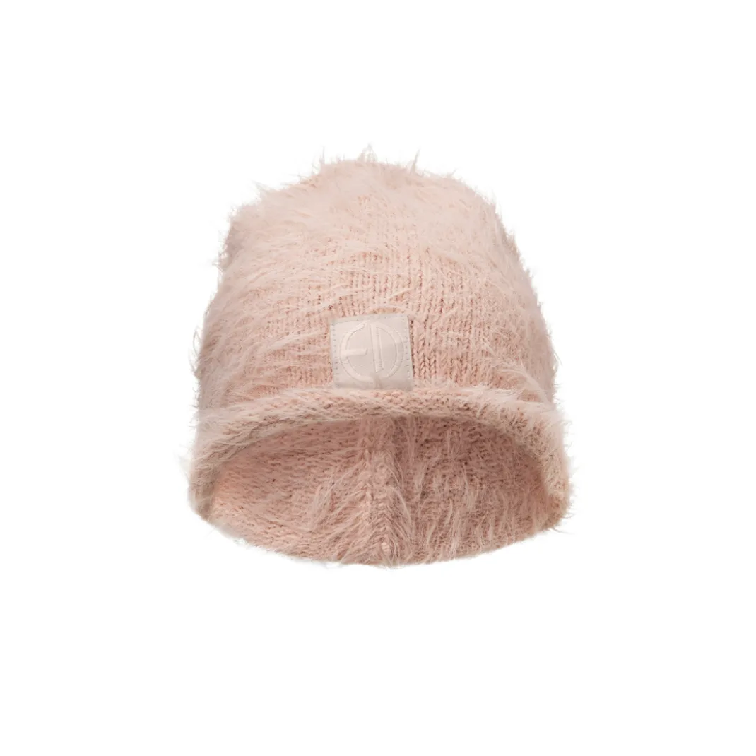 Pälsmjuk Stickad Mössa - Powder Pink