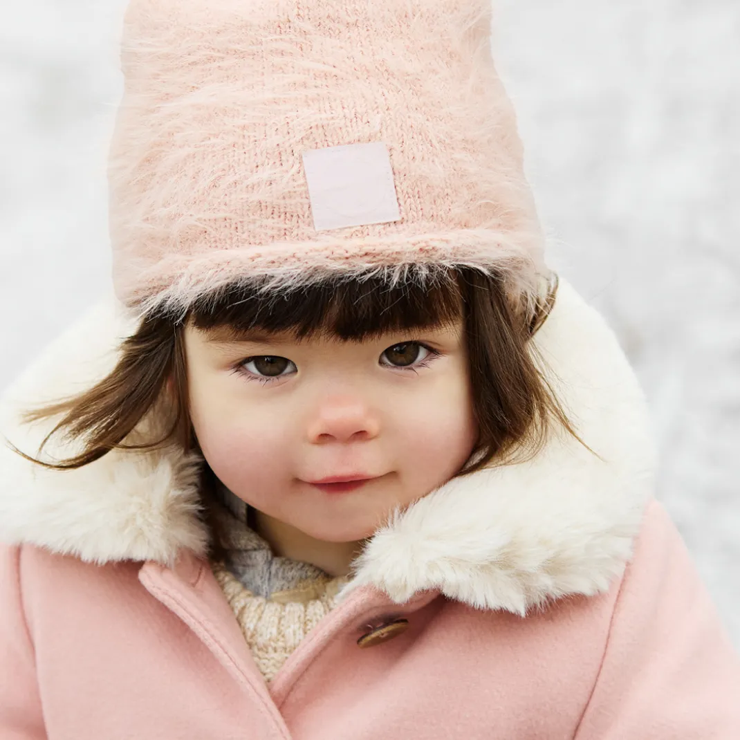 Pälsmjuk Stickad Mössa - Powder Pink