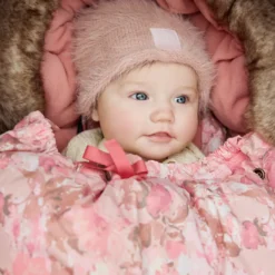 Pälsmjuk Stickad Mössa - Powder Pink