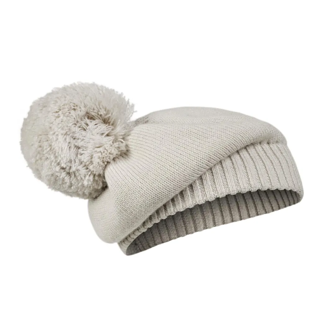 Stickad Basker - Creamy White